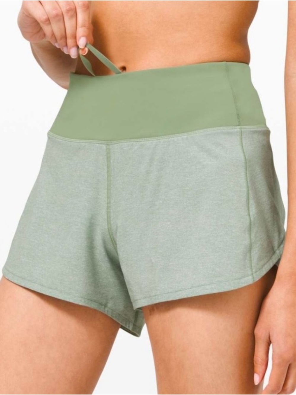 Lululemon Speed Up Short Long *4" Willow Green